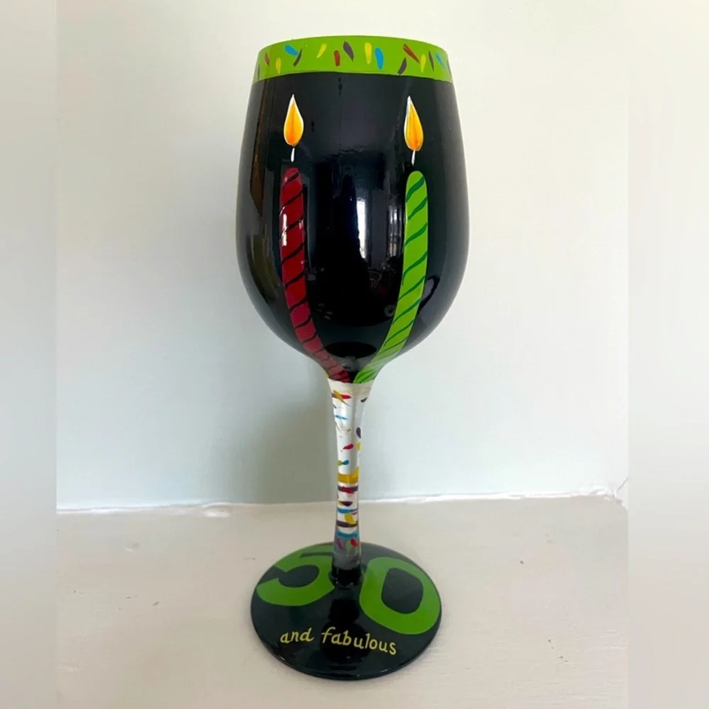 Lolita Wine Glass 50th Birthday “50 & Fabulous” - Picture 2 of 7
